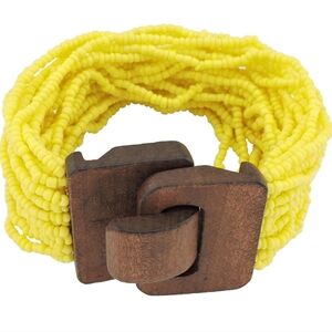 Coiris Multi Layers Seed Beads Wide Bangle Strand Bracelet